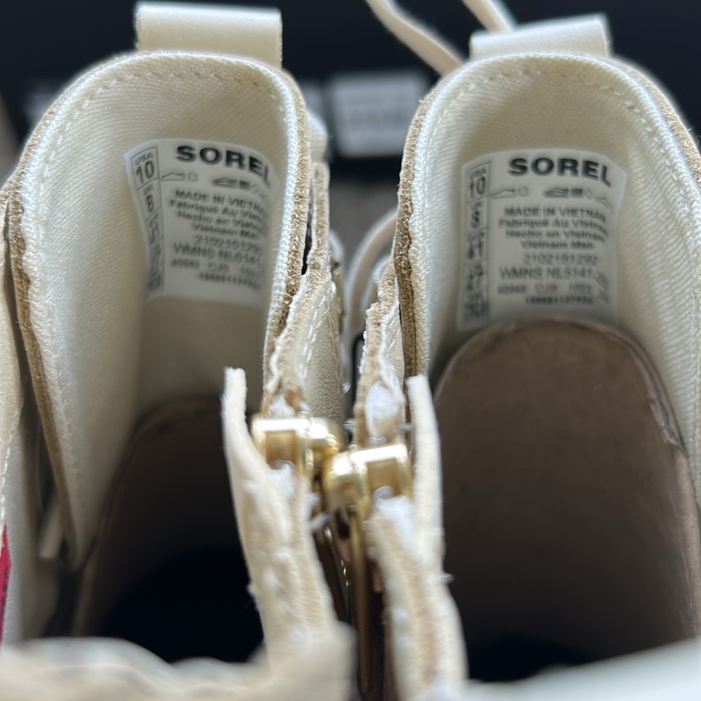 Sorel Cream Platform Combat Boots - Picture 8 of 13